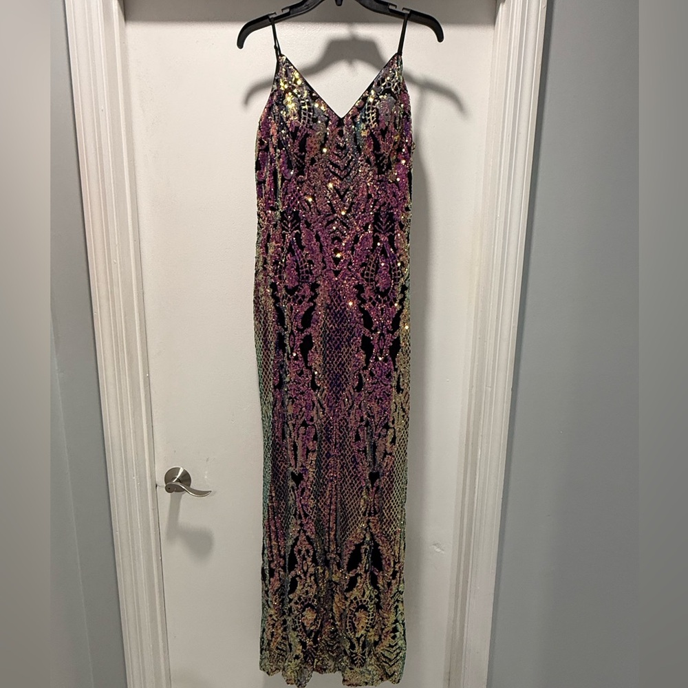 City Studio Multicolor Sequin Maxi Dress